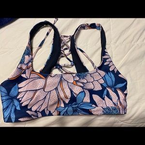 Born Primitive Blue and Pink Floral Bikini Top